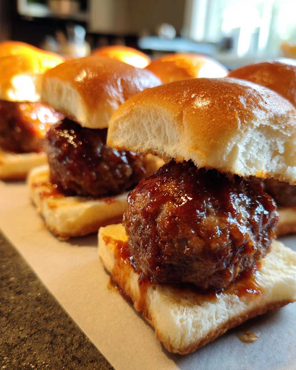BBQ Meatball Sliders - detail 1