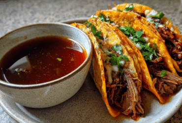 Birria Tacos with Consomé