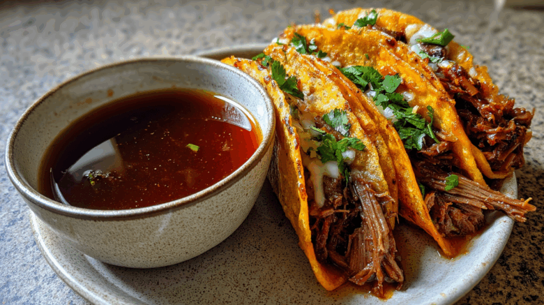 Birria Tacos with Consomé