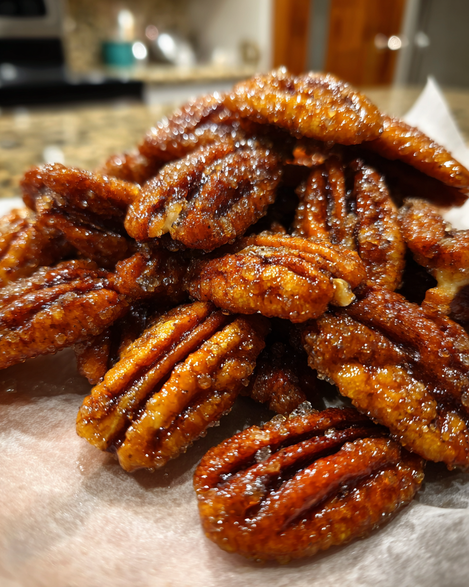 Candied Cinnamon Pecans - detail 2