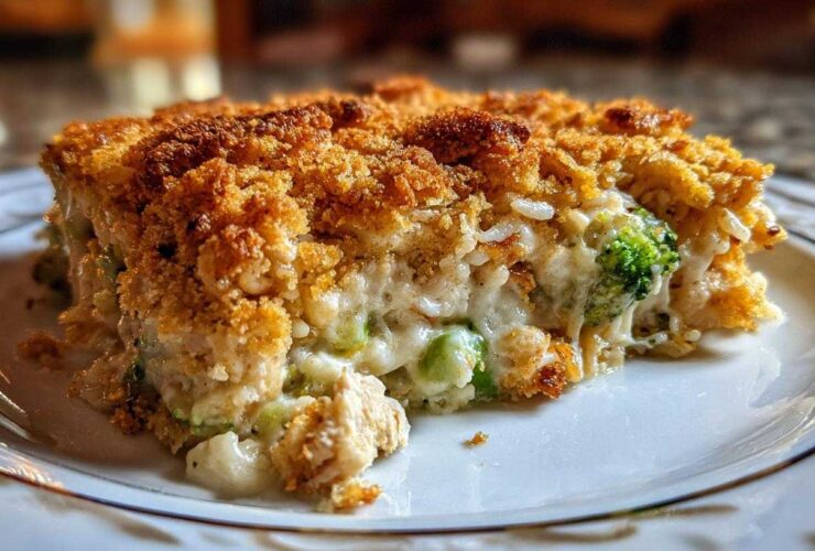 Cheesy Chicken Broccoli Rice Casserole