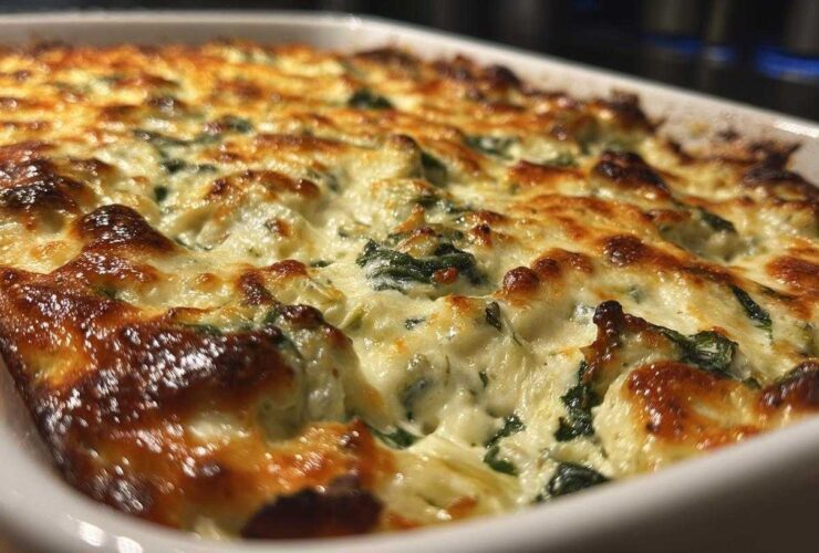 Cheesy Spinach Artichoke Dip