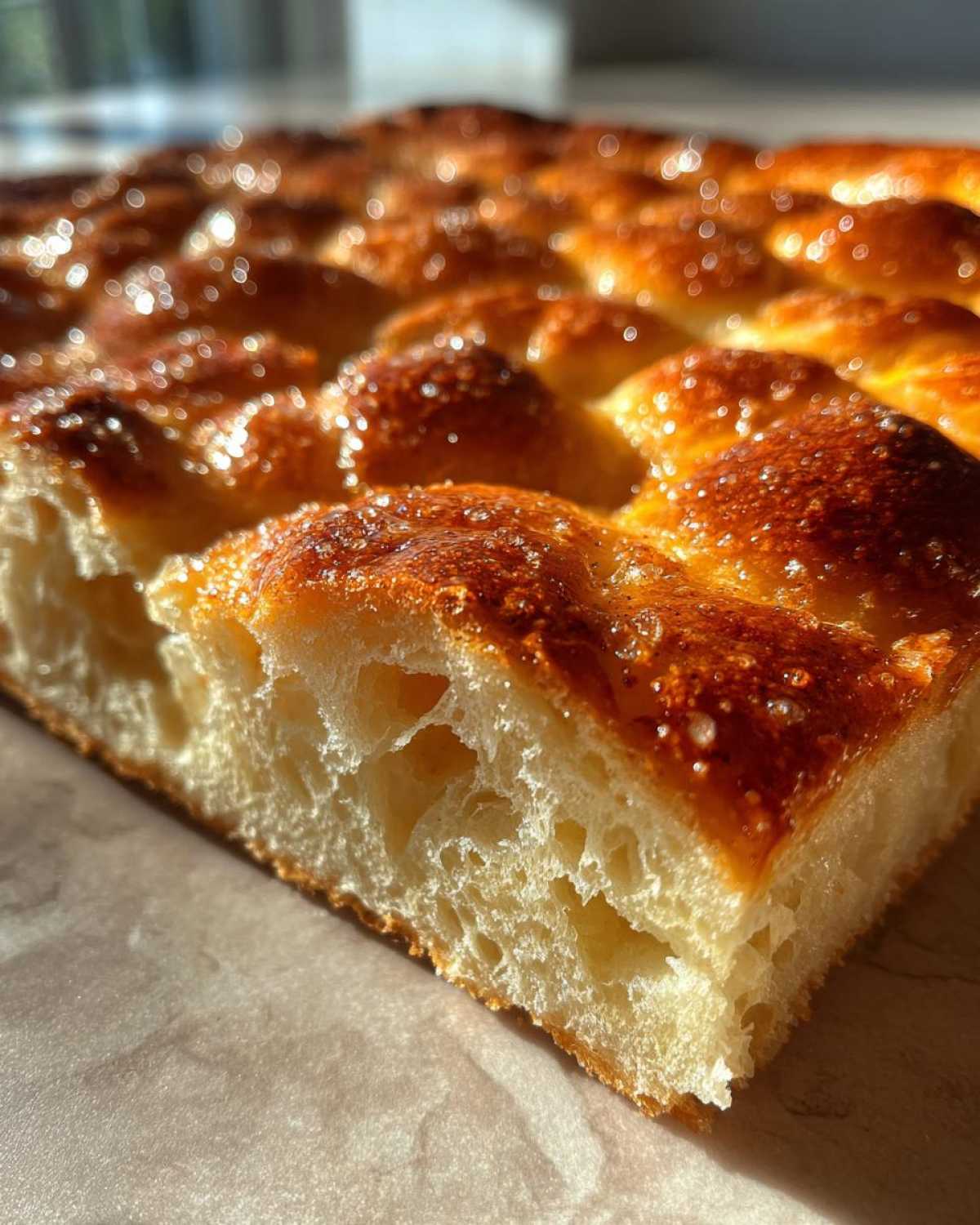 Cinnamon Sugar Focaccia - detail 1