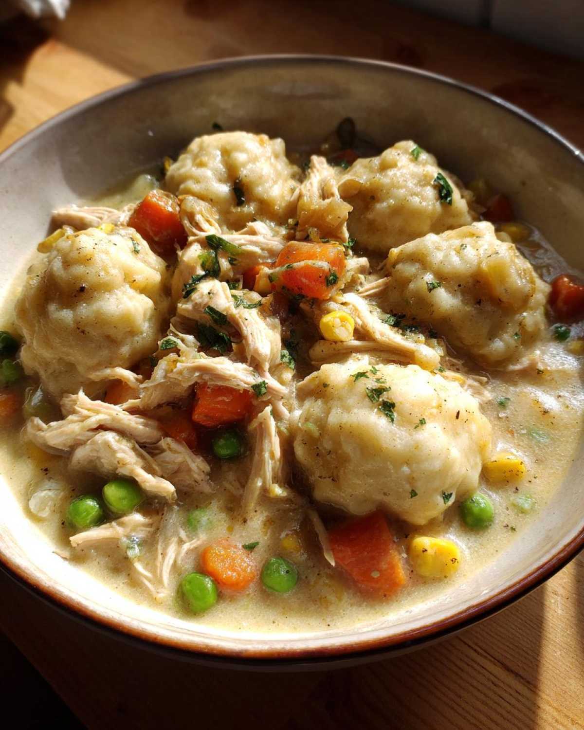 Crockpot Chicken and Dumplings - detail 3