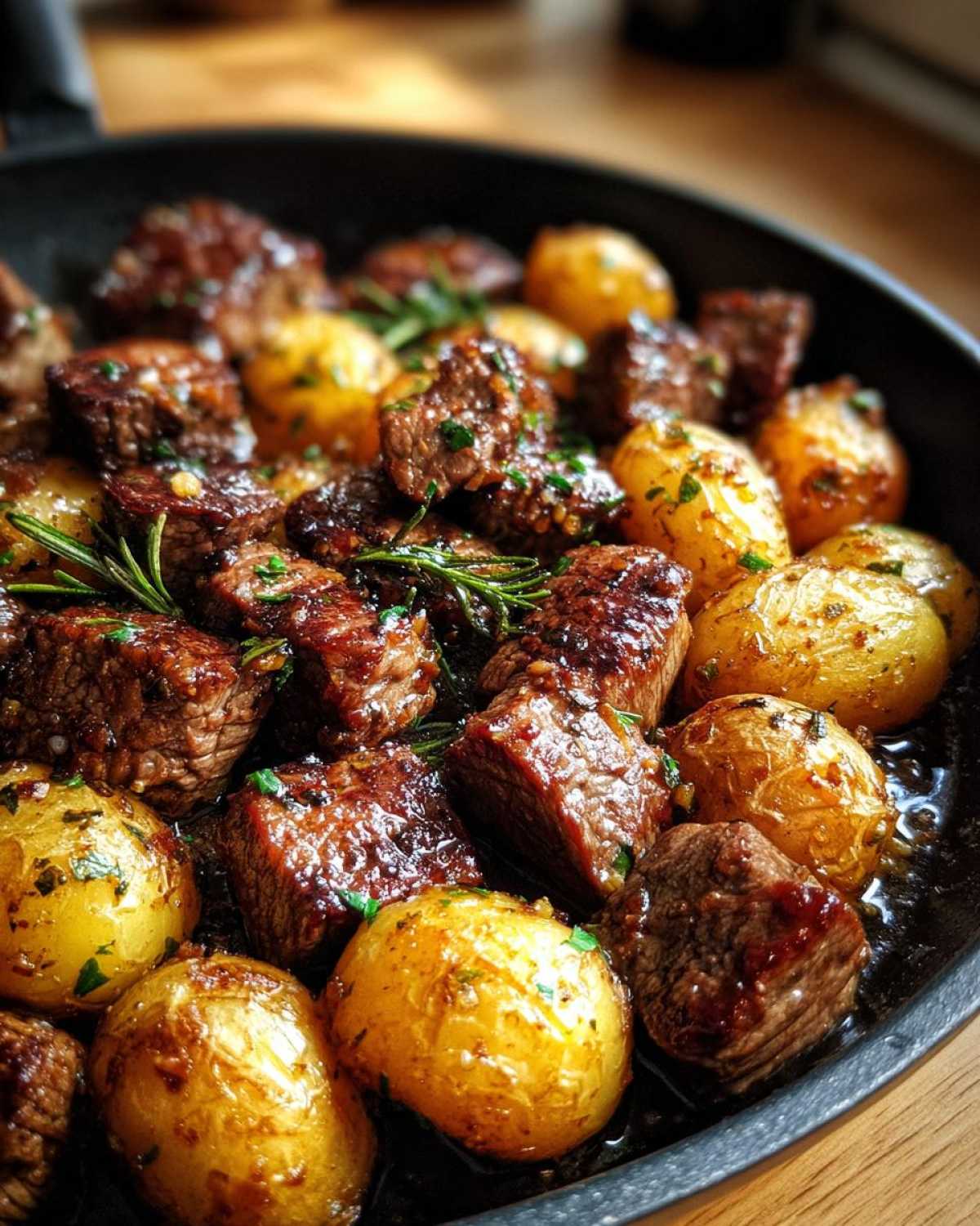 Garlic Butter Steak Bites & Potatoes - detail 1