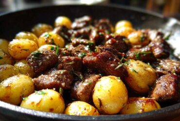 Garlic Butter Steak Bites & Potatoes