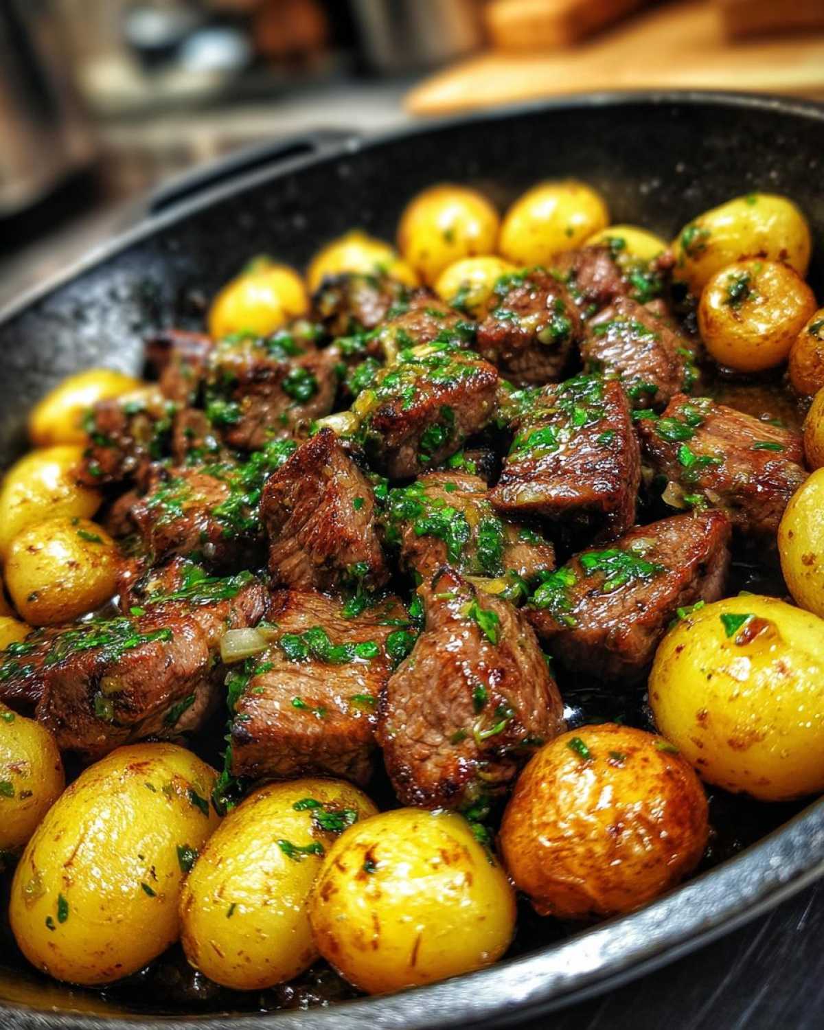 Garlic Butter Steak Bites & Potatoes - detail 4