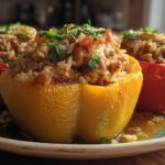 Ground Turkey Stuffed Peppers