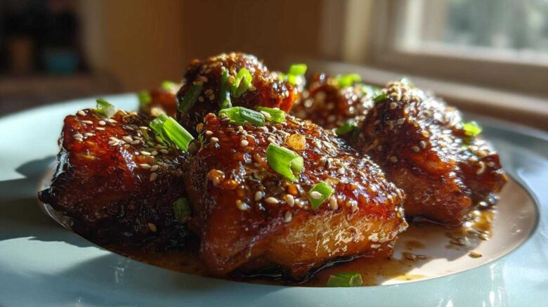 Honey Garlic Glazed Chicken Thighs