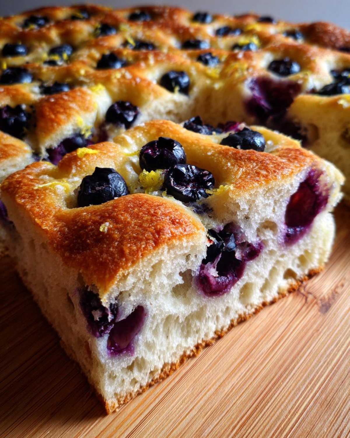 Lemon Blueberry Focaccia - detail 2
