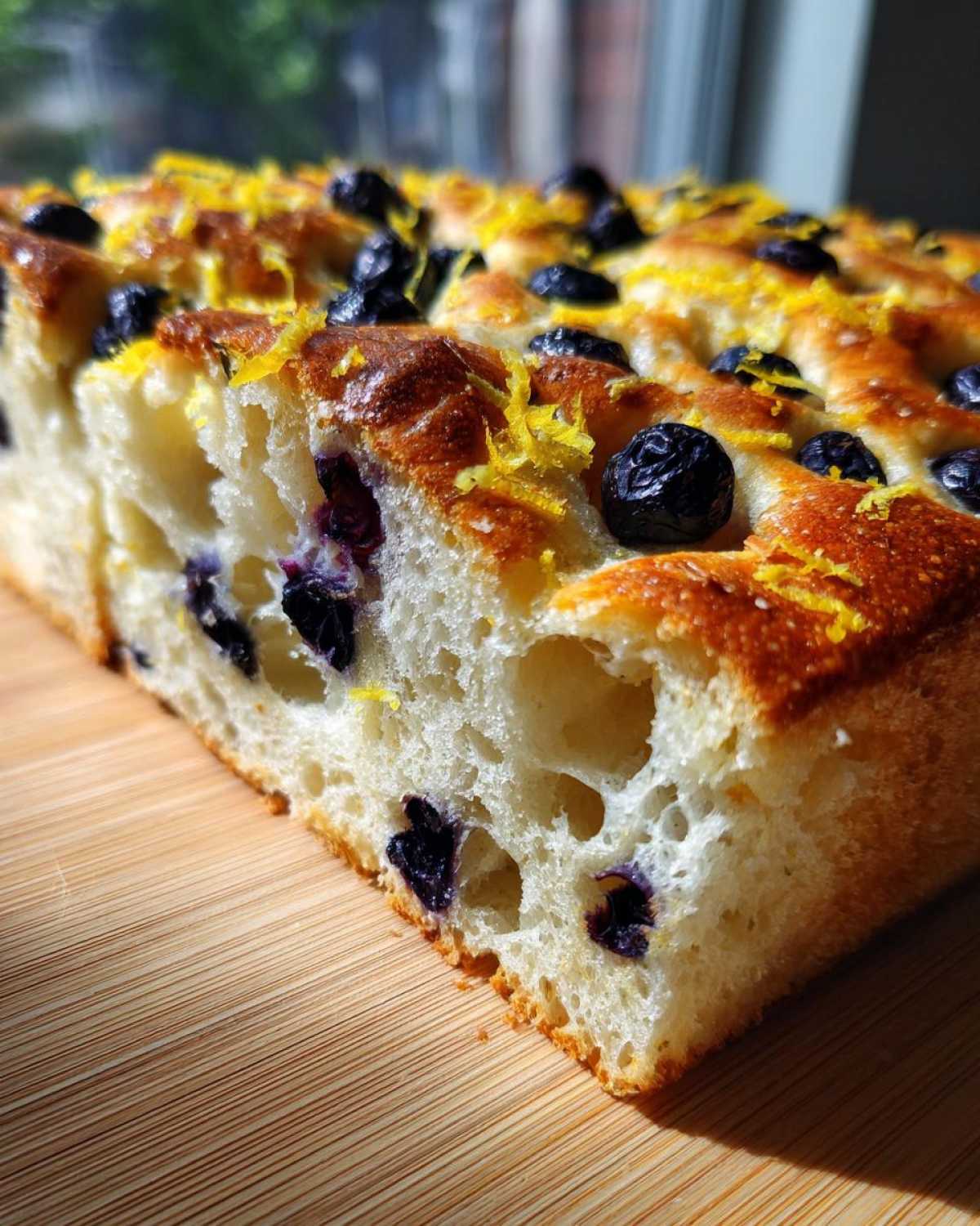 Lemon Blueberry Focaccia - detail 4