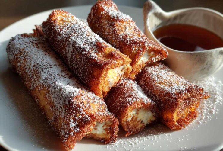 Pumpkin French Toast Roll-Ups