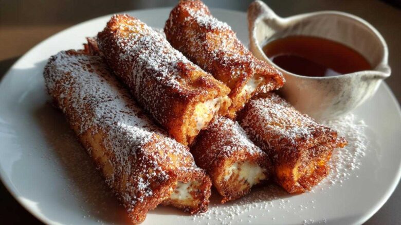 Pumpkin French Toast Roll-Ups