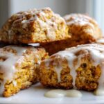 Pumpkin Scones with Spiced Glaze