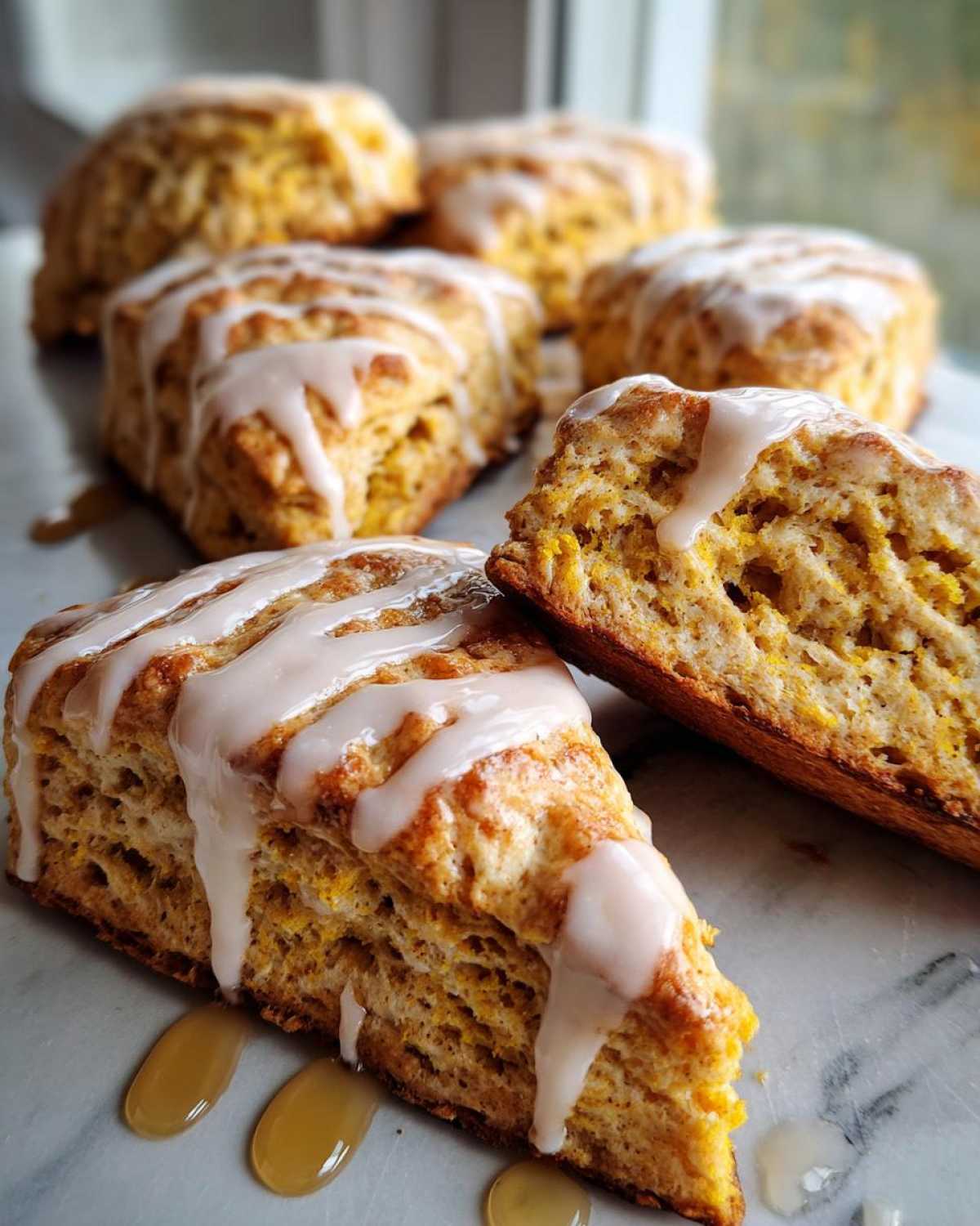 Pumpkin Scones with Spiced Glaze - detail 2