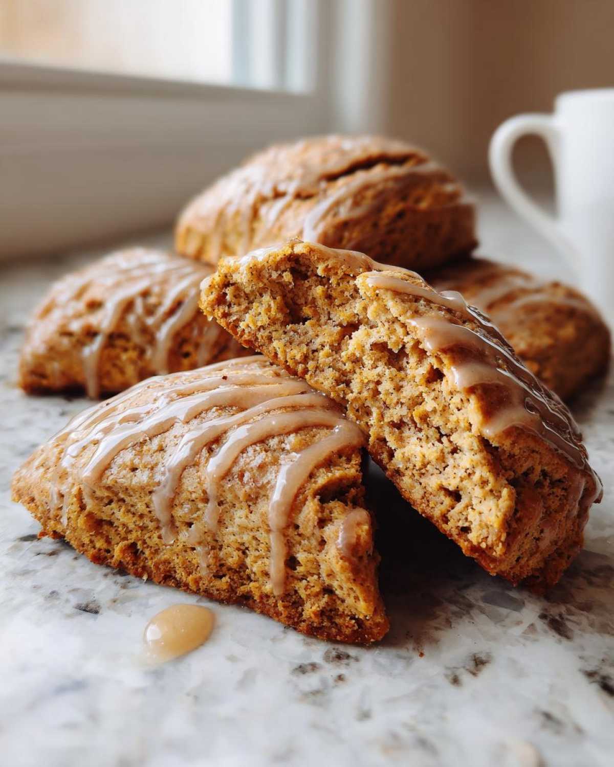 Pumpkin Scones with Spiced Glaze - detail 4