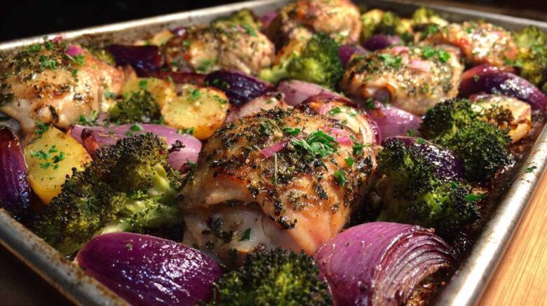 Sheet Pan Garlic Herb Chicken & Veggies