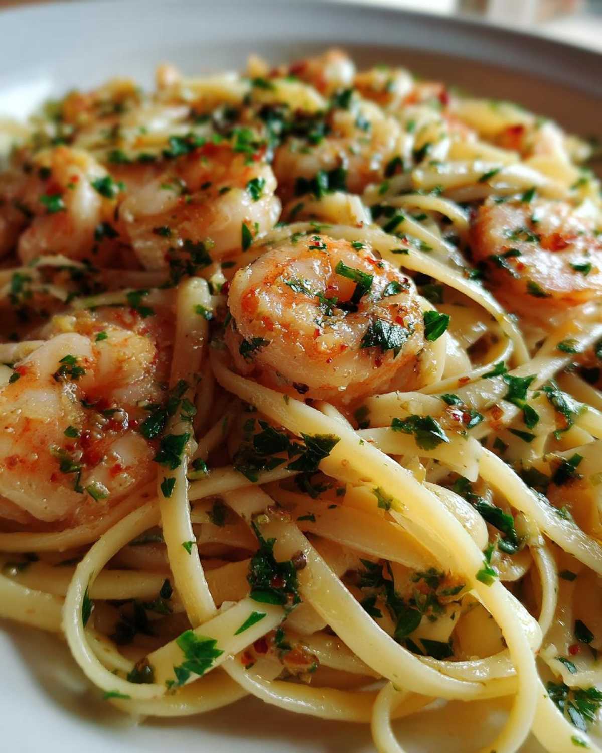 Shrimp Scampi Linguine - detail 1