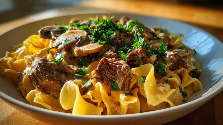 Slow Cooker Beef Stroganoff