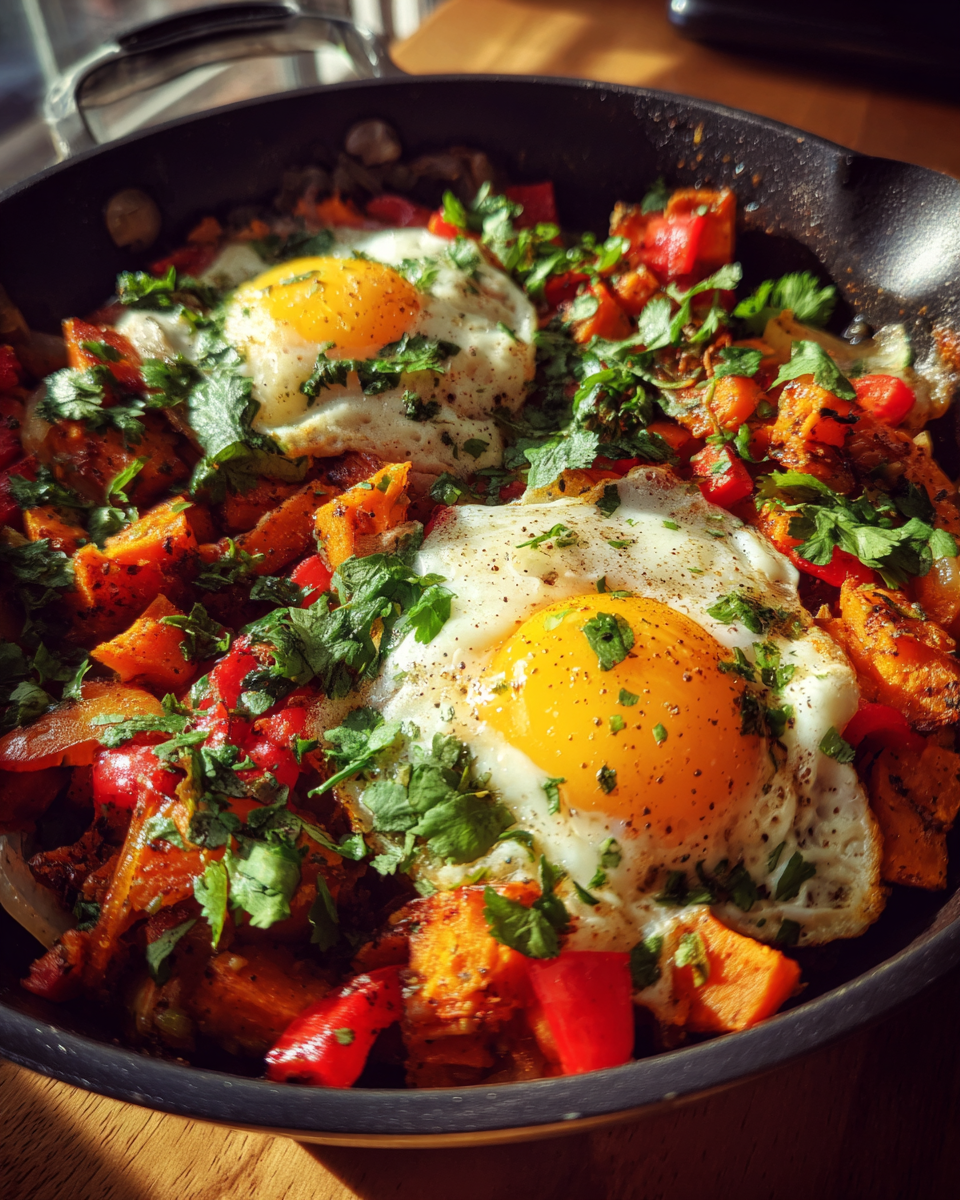 Sweet Potato Hash with Eggs - detail 1