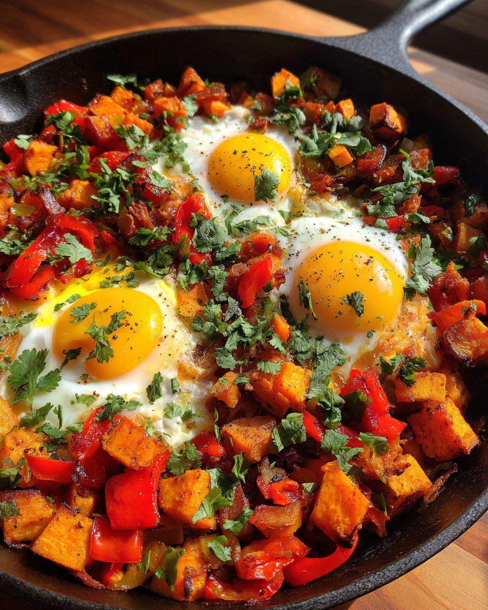 Sweet Potato Hash with Eggs - detail 2