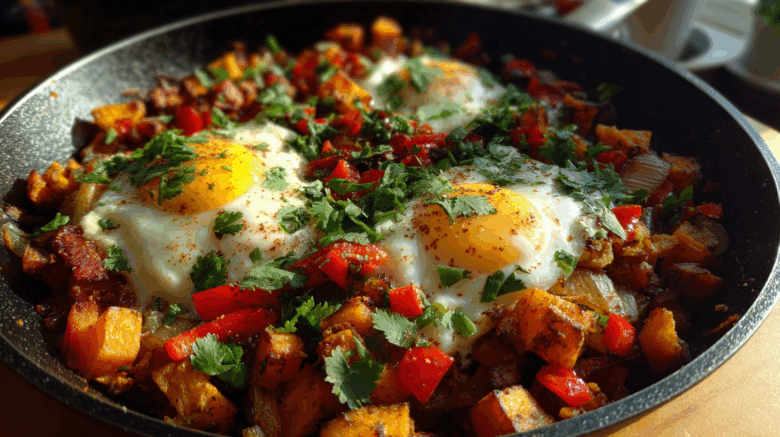 Sweet Potato Hash with Eggs