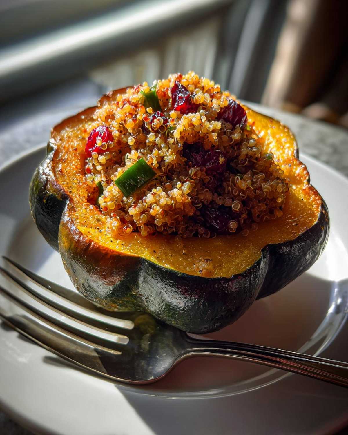 Vegetarian Stuffed Acorn Squash - detail 3