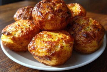 A stack of golden brown, incredibly crispy roast potatoes served on a white plate.