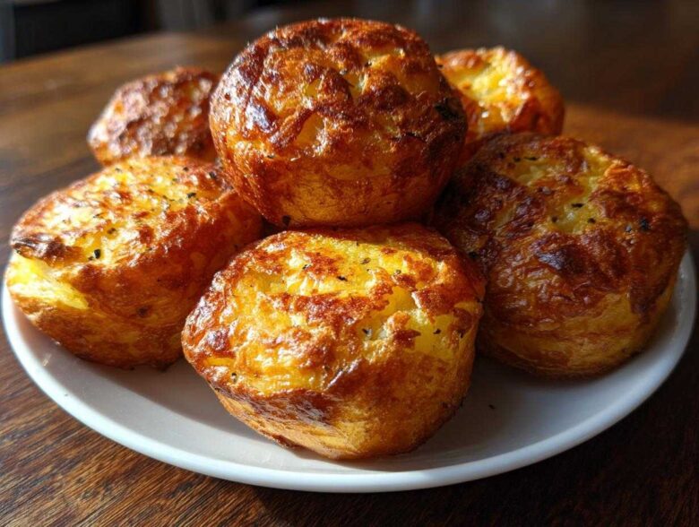 A stack of golden brown, incredibly crispy roast potatoes served on a white plate.